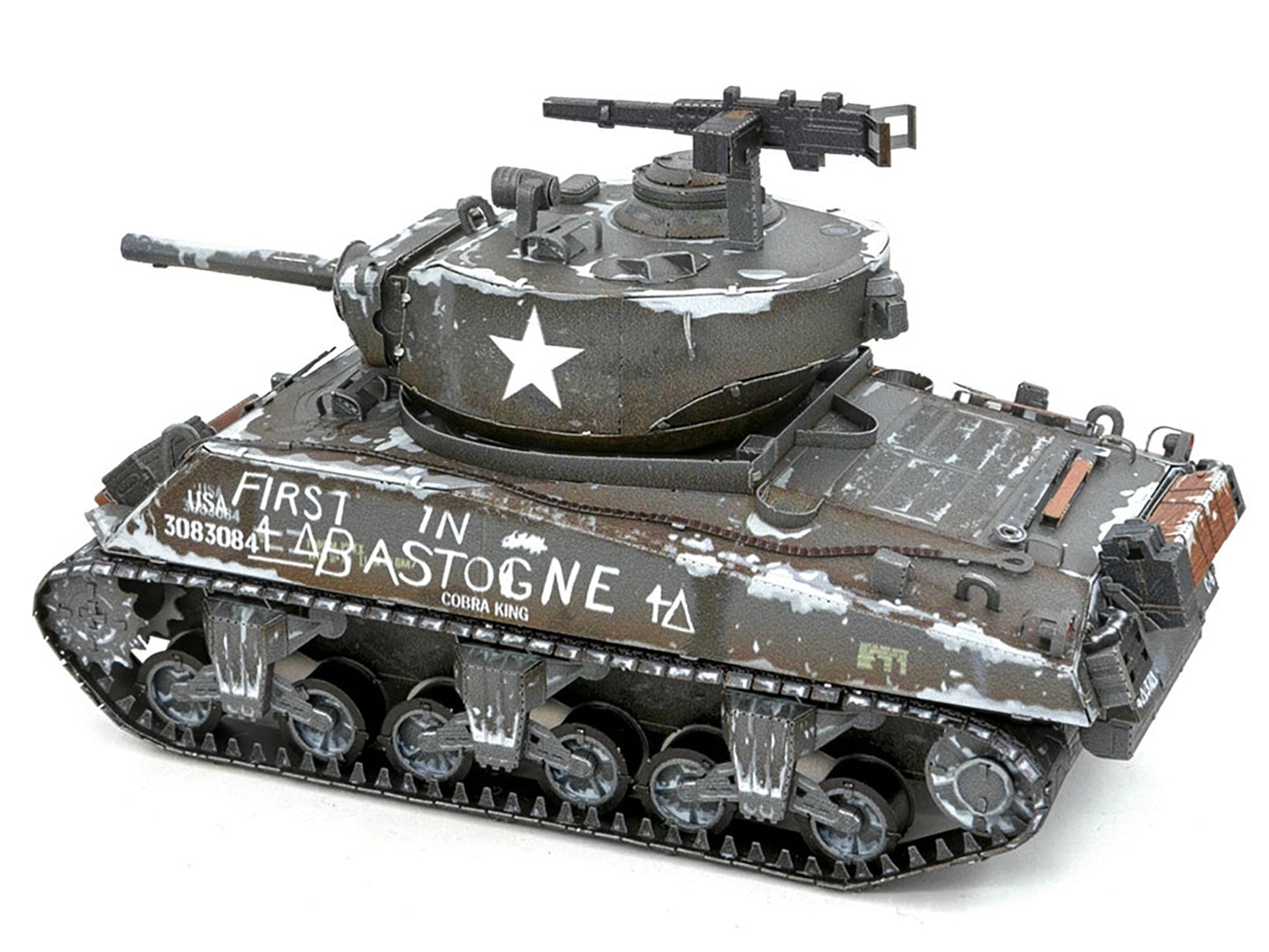 Model Kit United States M4 Sherman Tank (Moderate Difficulty) Steel Model by Metal Earth