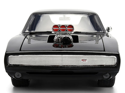 1970 Dodge Charger R/T Black "Furious 7" (2015) Movie "Fast & Furious" Series 1/24 Diecast Model Car by Jada