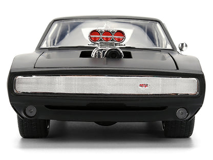 1970 Dodge Charger R/T Matt Black "Fast & Furious" (2009) Movie "Fast & Furious" Series 1/24 Diecast Model Car by Jada