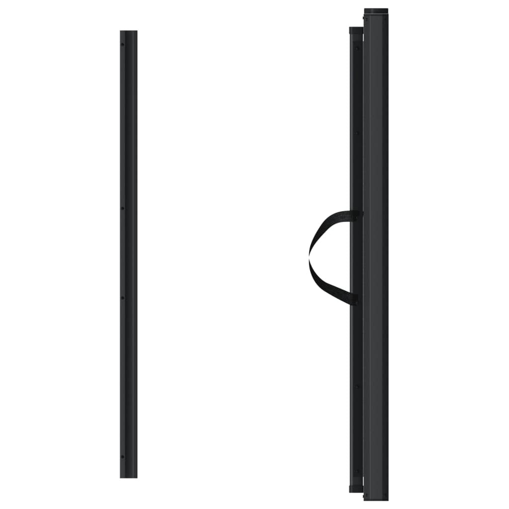 Retractable Pet Gate Black 46.3"x49.2