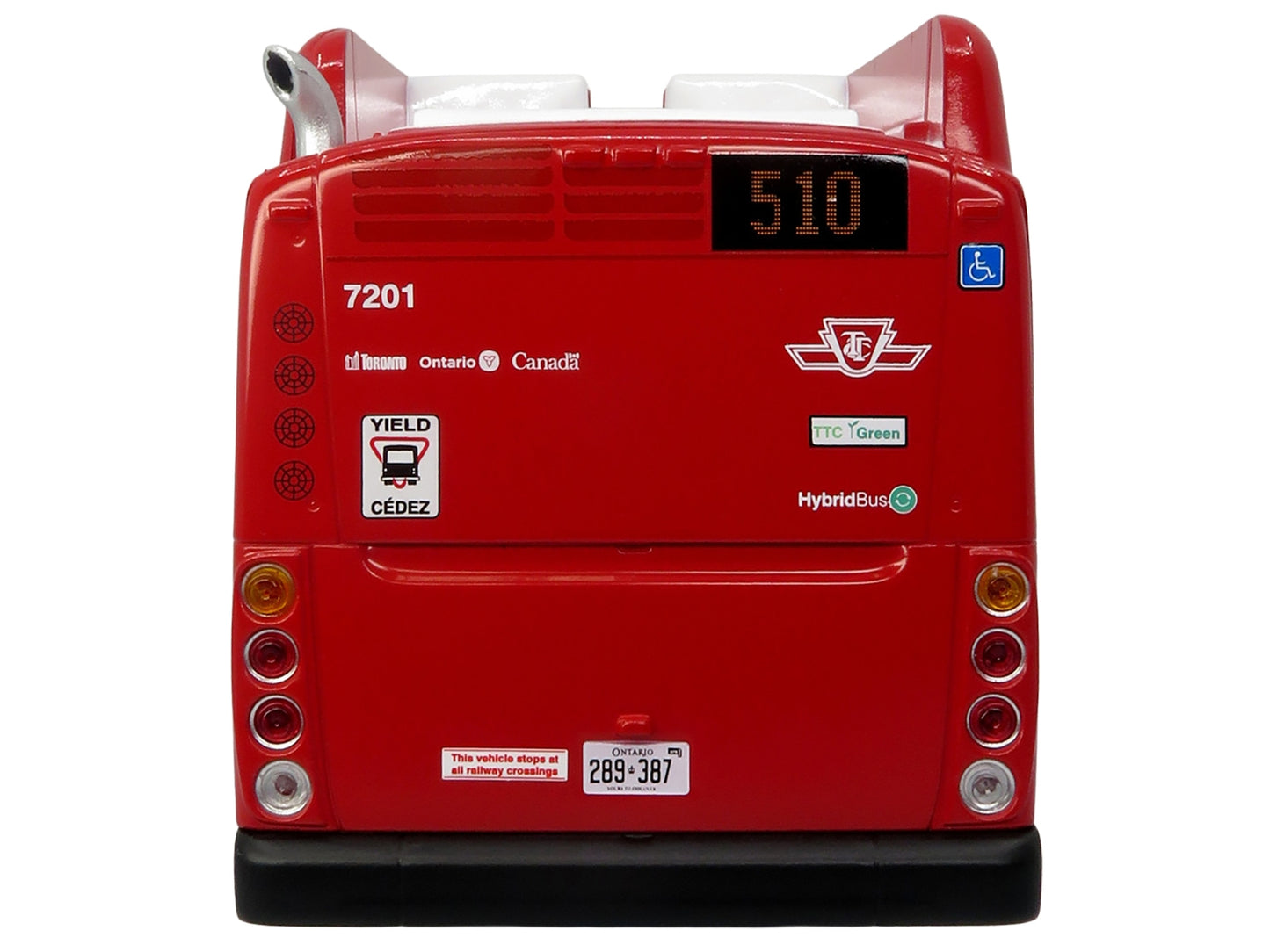 New Flyer Xcelsior Transit Bus Bank "TTC - Toronto Transit Commission" Red and White "The Bus & Motorcoach Collection" Limited Edition to 504 Pieces Worldwide 1/43 Model by Iconic Replicas