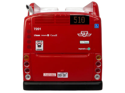 New Flyer Xcelsior Transit Bus Bank "TTC - Toronto Transit Commission" Red and White "The Bus & Motorcoach Collection" Limited Edition to 504 Pieces Worldwide 1/43 Model by Iconic Replicas
