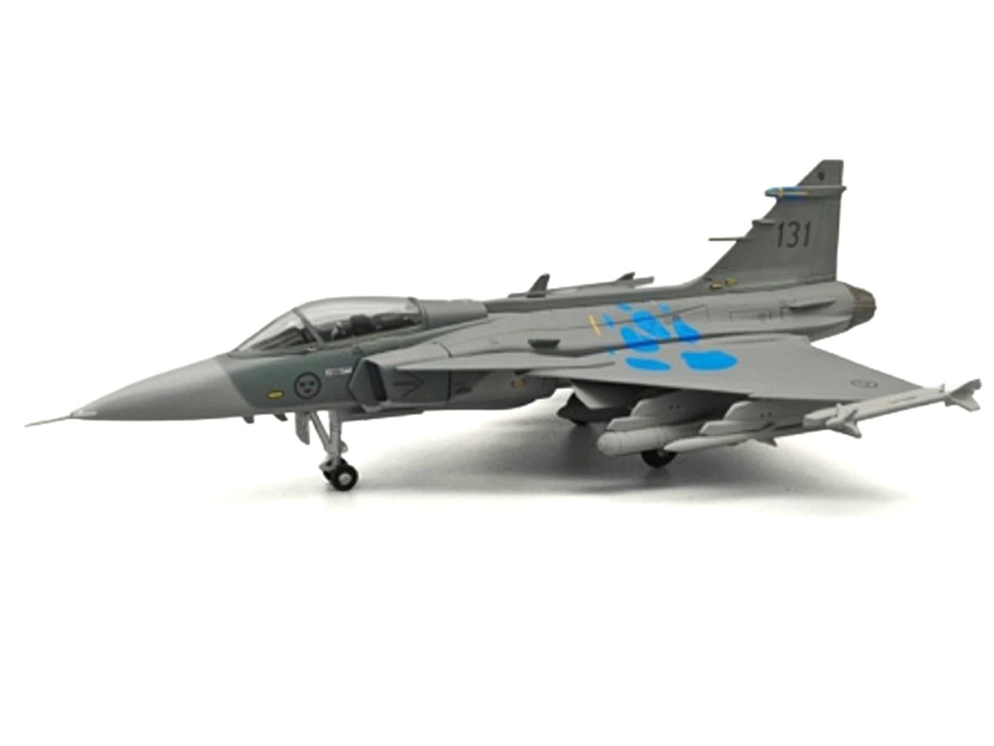 Saab JAS 39A Gripen Fighter Aircraft "131 F 7 Wing Cat's Paw Livery Satenas Air Base" (2006) Swedish Air Force 1/72 Diecast Model Airplane by Aviation 72