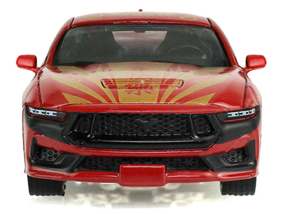 2024 Ford Mustang Dark Horse "Chinese Zodiac 2026 Year of the Horse" Red with Gold Graphics "Hobby Exclusive" Series 1/64 Diecast Model Car by Greenlight