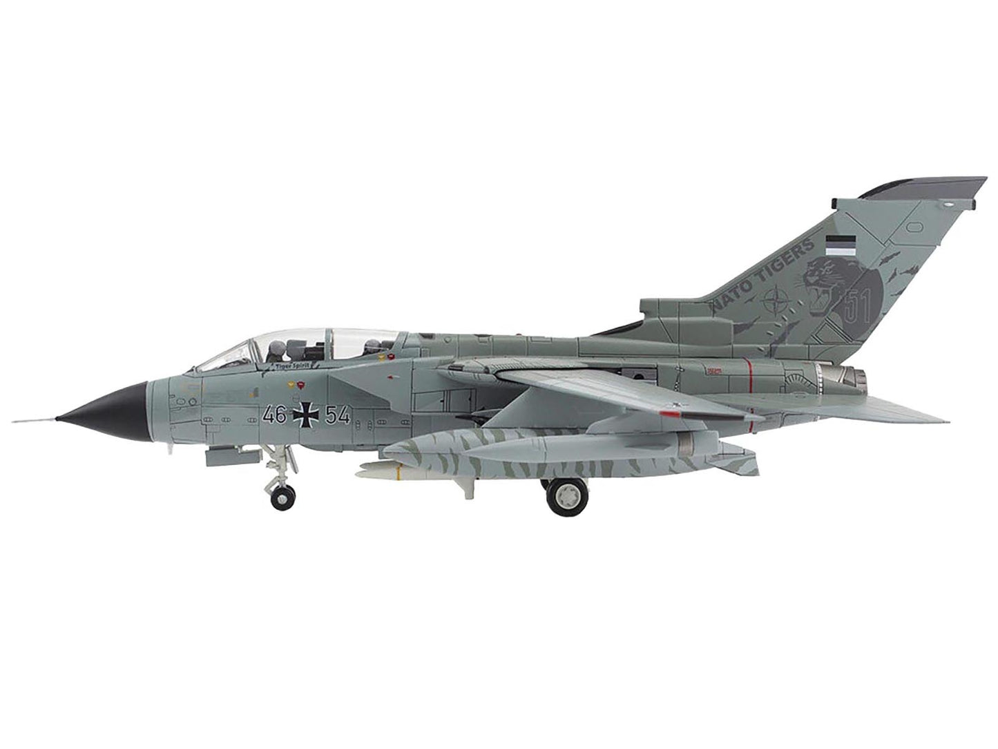 Panavia Tornado ECR Fighter-Bomber Aircraft "46+54 Tactical Air Wing 51 Schleswig-Jagel Air Base Germany" (2017) German Luftwaffe "Air Power Series" 1/72 Diecast Model by Hobby Master