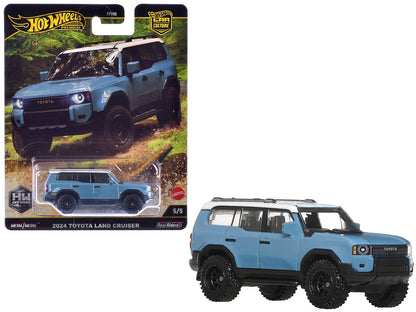 2024 Toyota Land Cruiser Blue with White Top "HW Off Road" Series Diecast Model Car by Hot Wheels