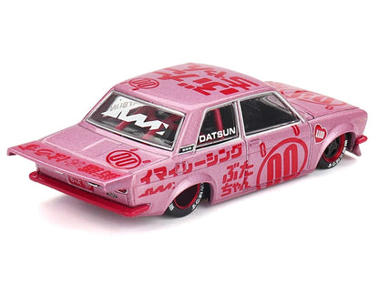 Datsun 510 Pro Street #00 "Buta V1" Pink Metallic with Red Graphics (Designed by Jun Imai) "Kaido House" Special 1/64 Diecast Model Car by Mini GT