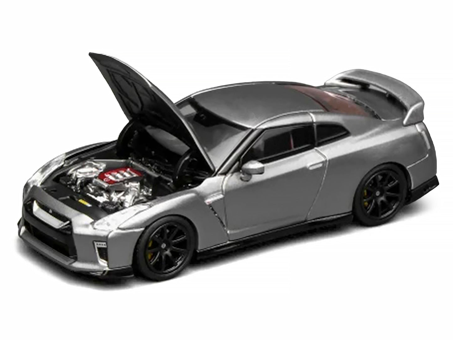 2020 Nissan GT-R (R35) Track Edition Engineered by NISMO RHD (Right Hand Drive) Dark Metal Gray Metallic "Senior 64" Series 1/64 Diecast Model Car by MotorHelix