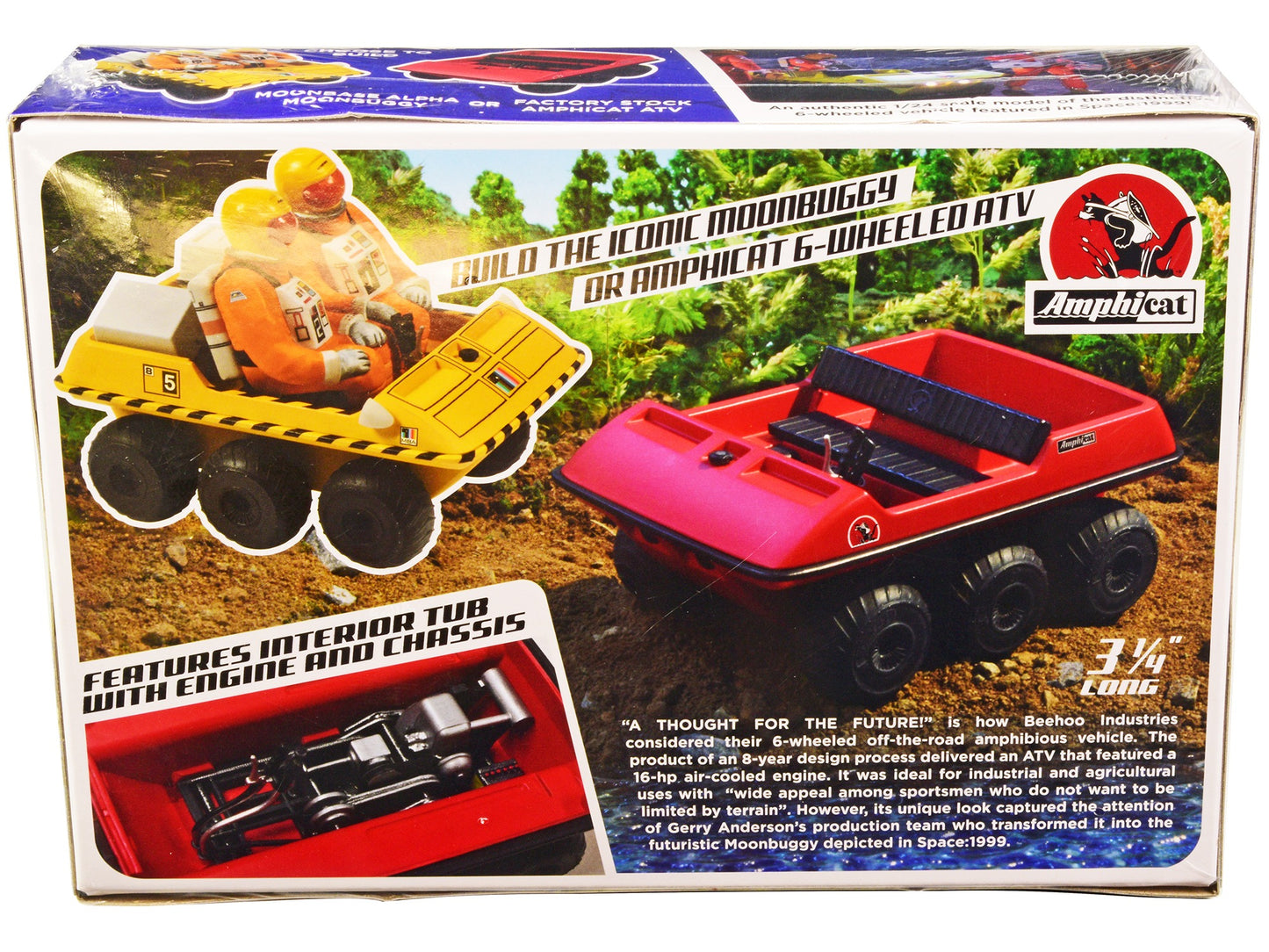 Skill 2 Moonbuggy/Amphicat 6-Wheeled ATV "Space: 1999" (1975-1977) TV Show 2-in-1 Model Kit 1/24 Scale Model by MPC