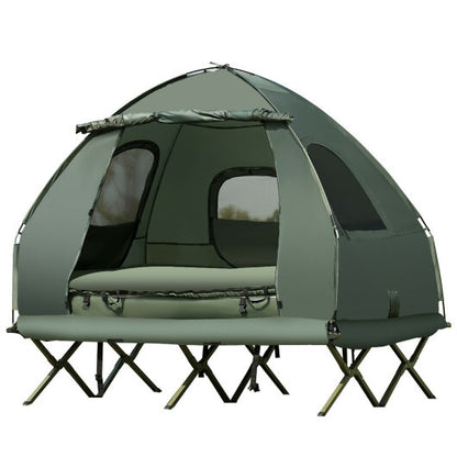 5-in-1 2-Person Foldable Outdoor Camping Tent Cot with Air Mattress and Sleeping Bag