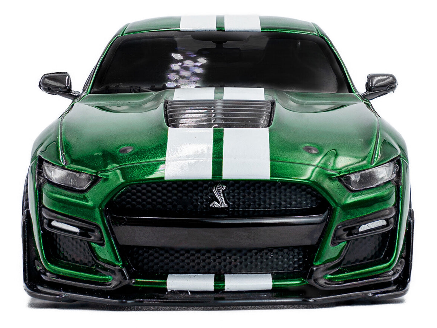 2020 Ford Mustang Shelby GT500 Fast Track Eruption Green Metallic with White Stripes 1/43 Diecast Model Car by Solido
