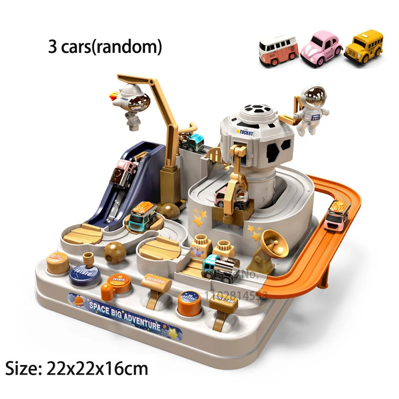 Racing Rail Car Model Space Aerospace Animals Educational Toys Children Train Track Adventure Brain Mechanical Interactive Game