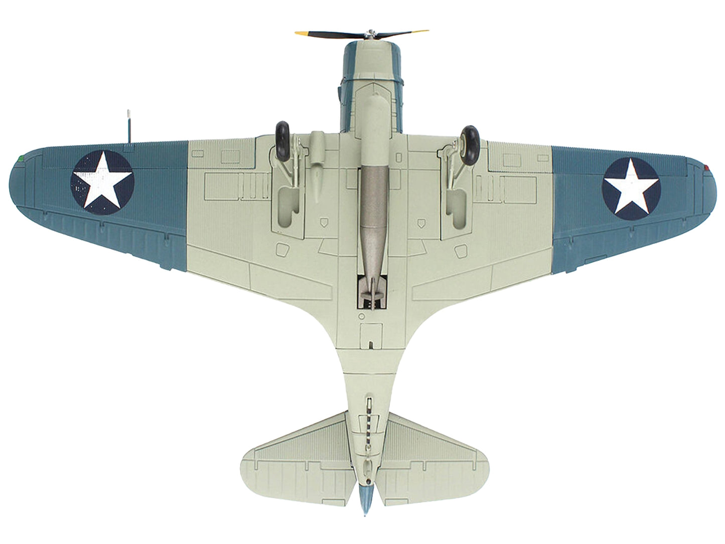 Douglas TBD-1 Devastator Bomber Aircraft "Battle of Midway Lt Cdr EE Lindsey VT-6 USS Enterprise" (1942) United States Navy "SkyMax Models" Series 1/72 Diecast Model by Hobby Master
