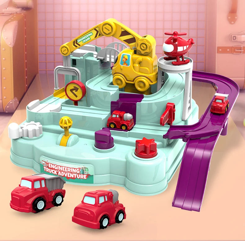 Racing Rail Car Model Space Aerospace Animals Educational Toys Children Train Track Adventure Brain Mechanical Interactive Game