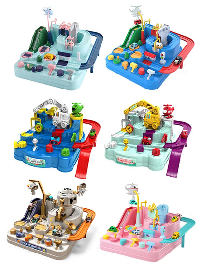 Racing Rail Car Model Space Aerospace Animals Educational Toys Children Train Track Adventure Brain Mechanical Interactive Game