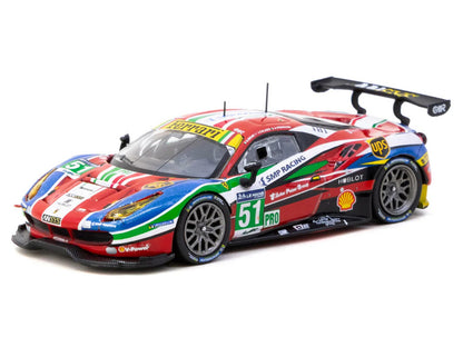 Ferrari 488 GTE #51 Gianmaria Bruni - Alessandro Pier Guidi - James Calado "AF Corse" "24 Hours of Le Mans" (2016) "Hobby64" Series 1/64 Diecast Model Car by Tarmac Works