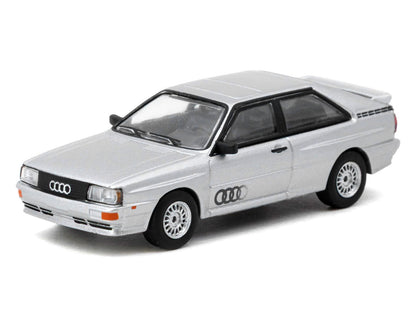 Audi Quattro Silver Metallic "Collab64" Series 1/64 Diecast Model Car by Schuco & Tarmac Works