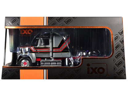 1978 Ford LTL 9000 Truck Tractor Gray Metallic with Red and Black Stripes 1/43 Diecast Model by IXO Models